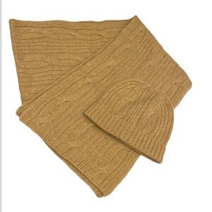 J. Crew Carmel cashmere scarf and hat . Set 2 pieces. New . ( no tags)